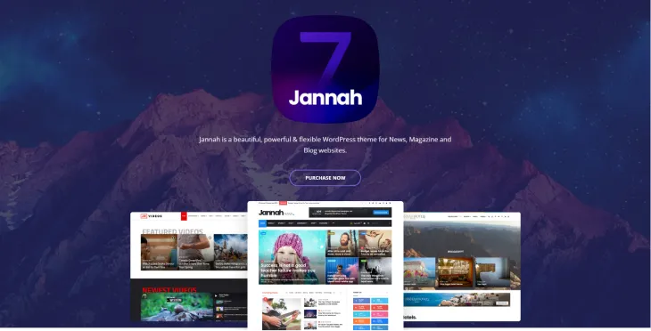 واجهة قالب جنة Jannah لووردبريس
